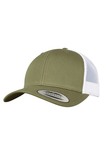 Retro Trucker Olive / White