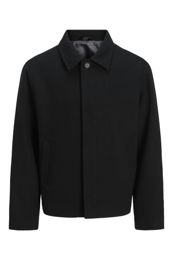 Harris Short Wool Coat Black