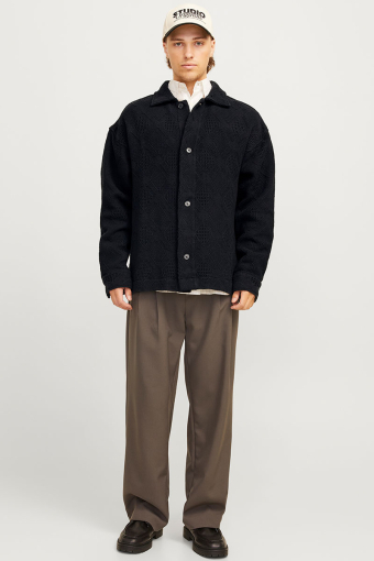 Greenpoint Jacquard Overshirt  Black