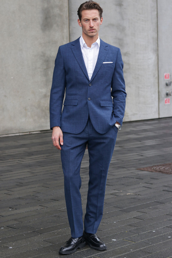 SLIM OASIS LINEN BLAZER Dark Navy