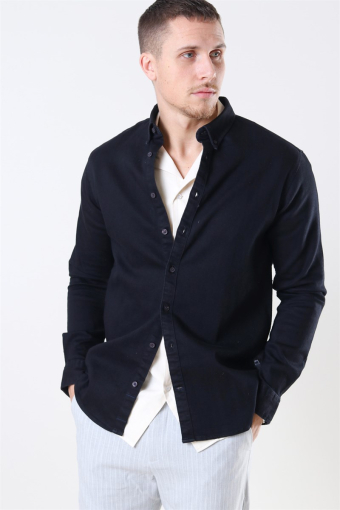 Johan Denim Hemd Black