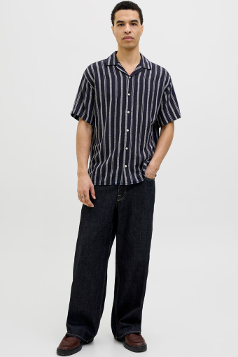 Enzo Stripe Resort Hemd SS Sky Captain