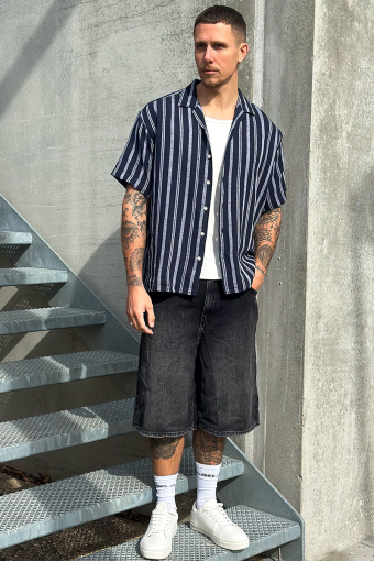 Enzo Stripe Resort Hemd SS Sky Captain