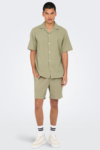 Bertil Waffle SS Resort Hemd Twill