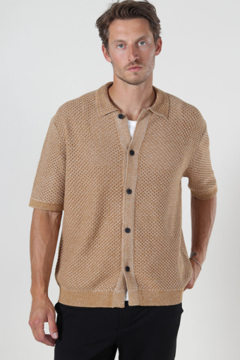 Ginger SS Knit Relaxed Fit Polo Chipmunk