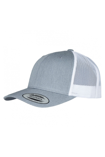 Retro Trucker Heather Grey / White