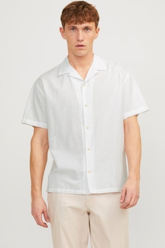 Summer Resort Linen Hemd SS White