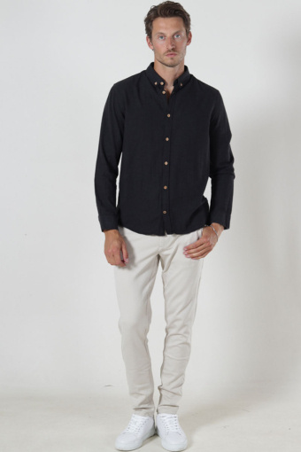 Johan Diego Cotton Hemd Black