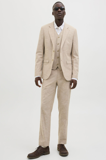 Riviera Linen Wastcoat Beige