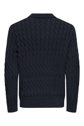 Kicker Cabel Polo Knit Dark Navy