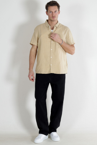 Allan SS Linen Hemd Curds & Whey