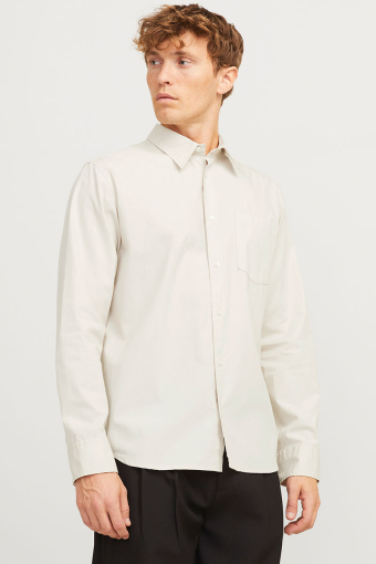 Cody Relaxed Fit Poplin LS Hemd Moonbeam