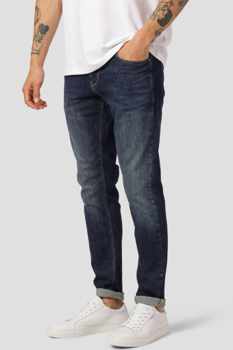David Slim Stretch Jeans Dark Blue Denim