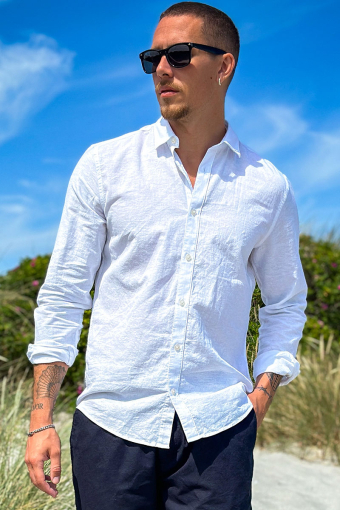 Summer Hemd LS White