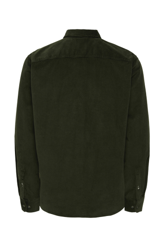 Michael Regular Fit Stretch Cord Hemd LS Rosin