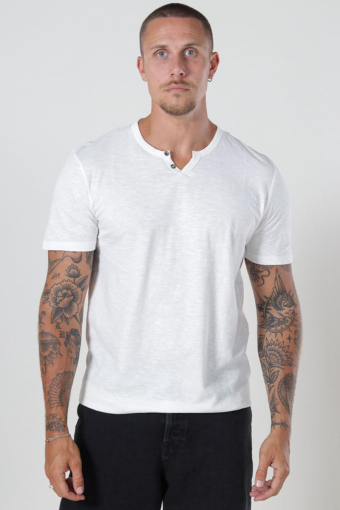 JJESPLIT NECK TEE SS NOOS Cloud Dancer Slim