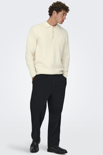 Dale Relaxed Fit Polo Knit Gardenia