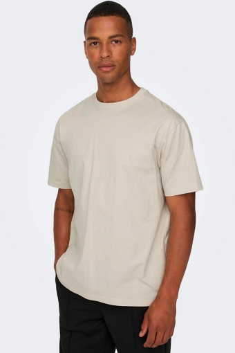 FRED BASIC OVERSIZE TEE Silver Lining