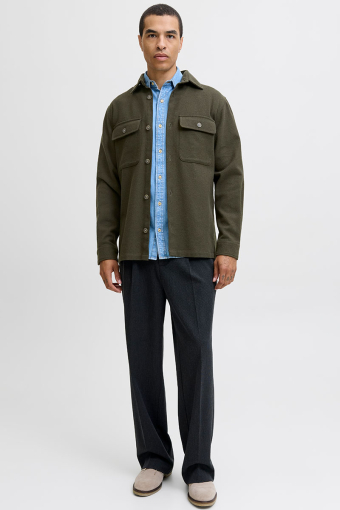 Rayle Melange Solid LS Overshirt Peat