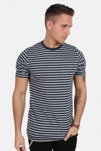 T-Hemd Striped Oxford Grey/Heather Blue