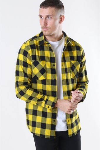 Checked Flanell Hemd Black/Honey