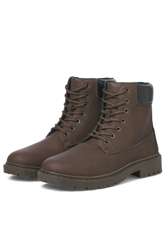 Ainsworth PU Boots Brown Stone