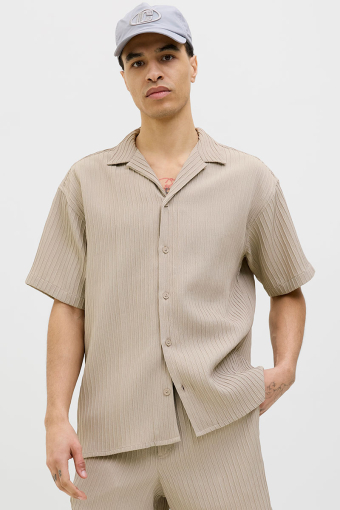 Massimo Resort Hemd SS Oxford Tan