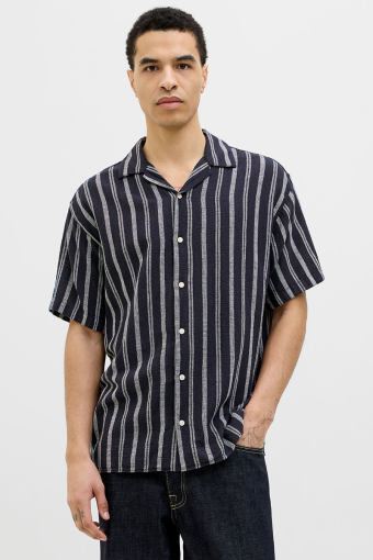 Enzo Stripe Resort Hemd SS Sky Captain