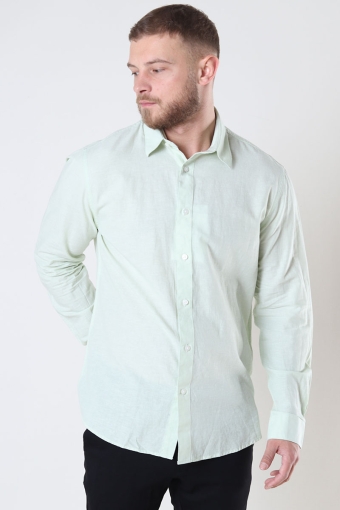 Reg New Linen Hemd LS Vetiver