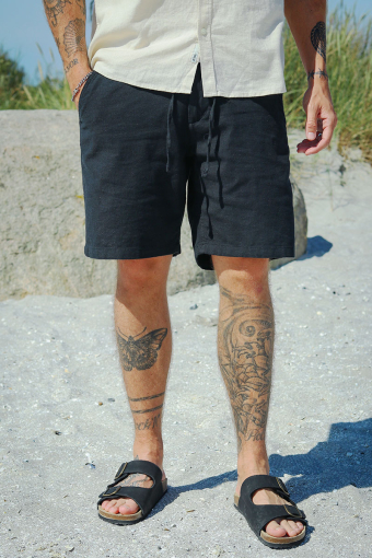 Regular Brody Linen Shorts Black