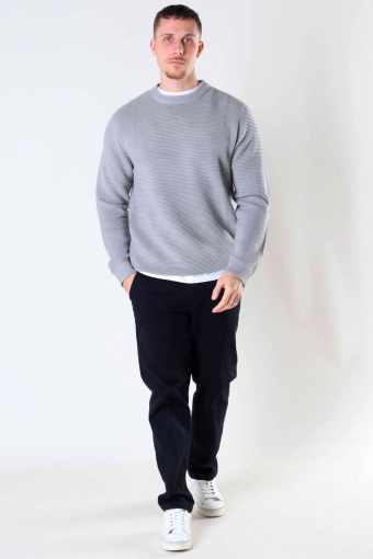 Valencia Crew Knit Light Grey Melange