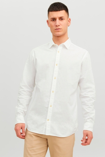 Summer Linen Hemd LS White