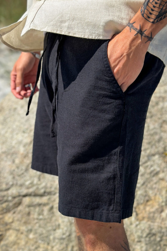 Regular Brody Linen Shorts Black
