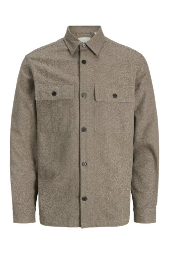 Rayle Melange Solid LS Overshirt Ermine