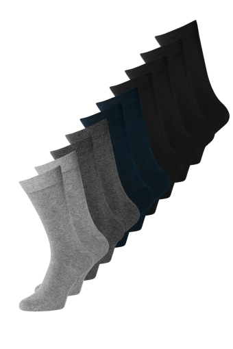 JACJENS SOCK 10 PACK NOOS Dark Grey Melange