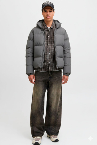 Soho Puffer Hood Jacket  Castlerock