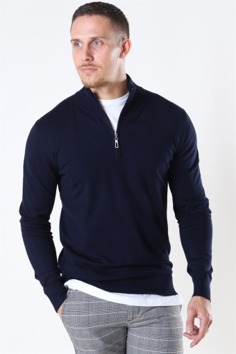 Argento Half Zip Stricken Navy