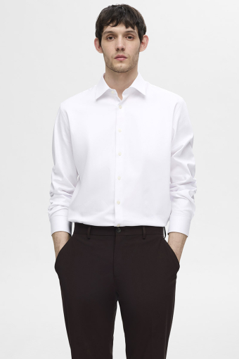 Performance Stretch LS Hemd Bright White