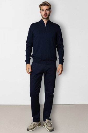 Claude half zip knit Navy Melange