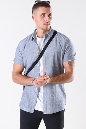 Caiden SS Linen Hemd Dress Blues