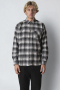 Fat Moose Forest flannel Hemd Mid grey/Light grey 001