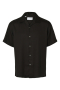 Selected Charlie Satin SS Relaxed Fit Resort Hemd Black