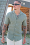 ONLY & SONS Caiden SS Resort Linen Hemd Swamp
