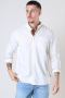 Allan China Linen Hemd Off White