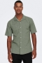 ONLY & SONS Caiden SS Resort Linen Hemd Swamp