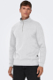 ONLY & SONS Ceres Half Zip Sweat Super Light Grey Melange