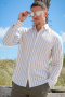 Selected Slim Sun Linen Hemd LS Pure Cashmere Stripe