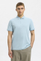 Selected Fave Zip Polo SS Winter Sky