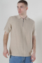 ONLY & SONS Domi Structure Half Zip Polo Silver Lining