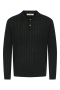 ONLY & SONS Kent Regular Fit Polo Knit LS Black